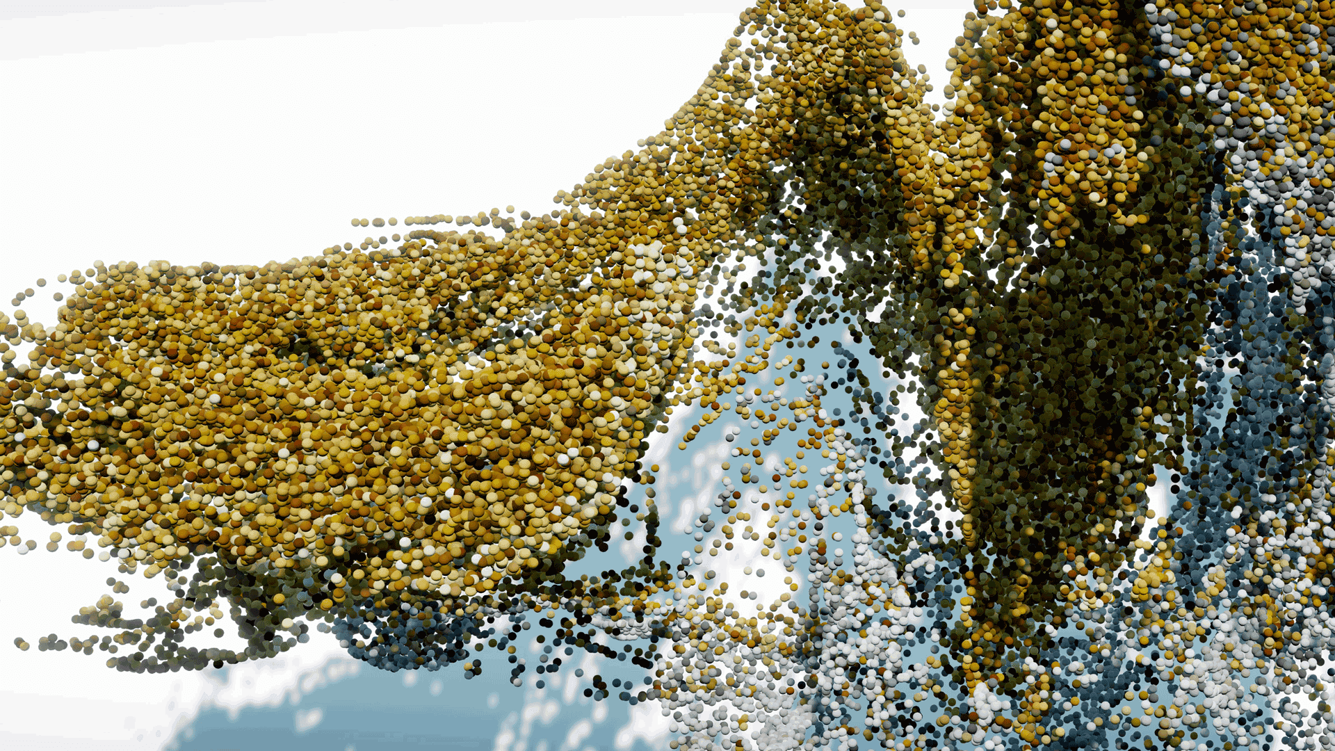 Detailed view of the data animation