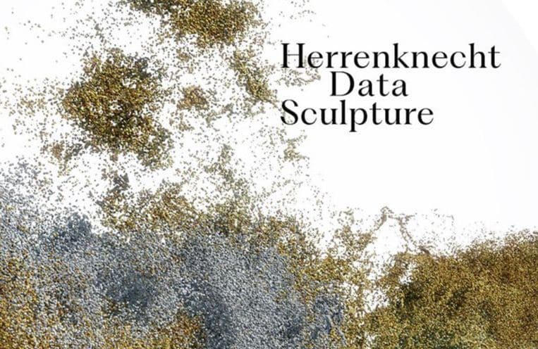 Datasculpture with title "Herrenknecht Data Sculpture"