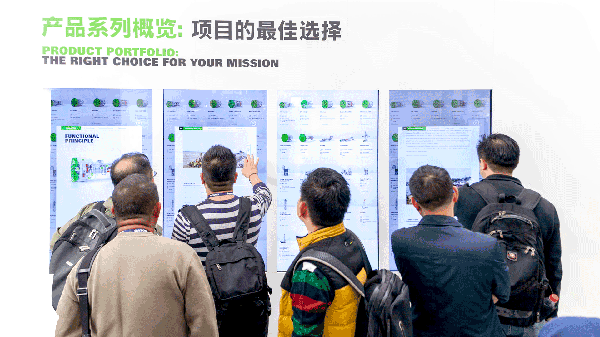 People interact with the product portfolio